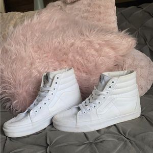Women’s all white Hightop Vans